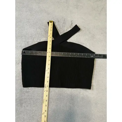 Babaton Aritzia Sculpt Knit Criss Cross Cropped Tank Top Black 2XL