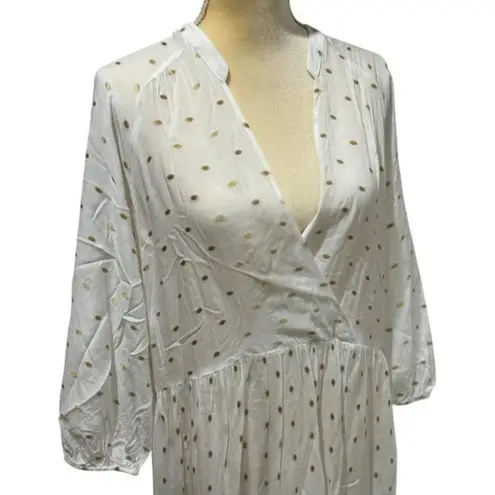 Anthropologie  Augustine Tiered Sheer Maxi Dress Milk Maid Cottagecore L