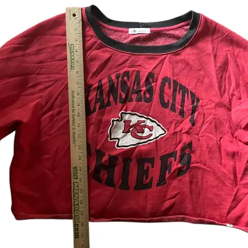 47 Brand Kansas City Chiefs Cropped Sweatshirt Red Black Sporty Womens L