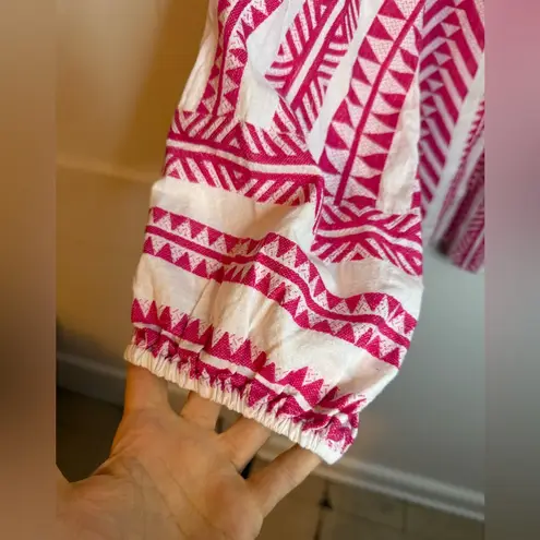 Boo Gemes Pink Embroidered Bohemian Halsey Blouse