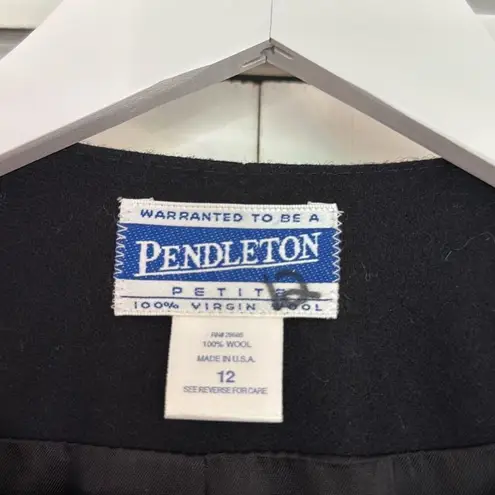 Pendleton blackāpeacoat 100% virgin wool size 12