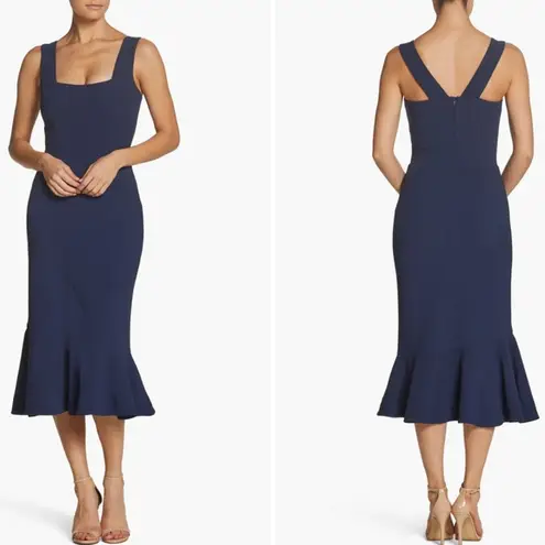 Dress the Population Monica Tea Length Trumpet Dress