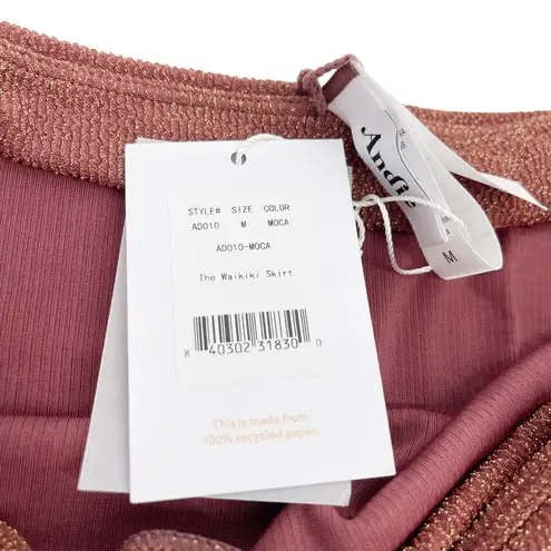 ANDIE Swim The Waikiki Skirt Coverup Mocha Brown Sparkle Size Medium NWT