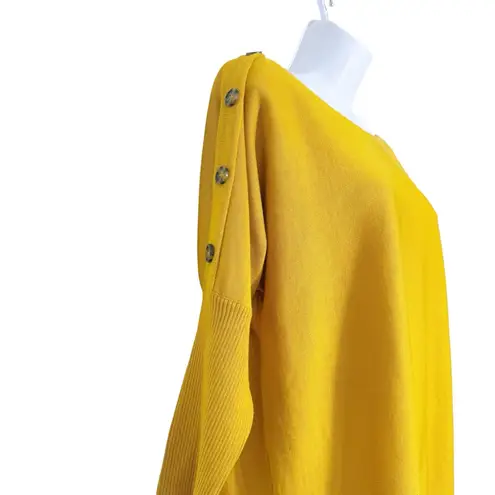 Melissa Paige Melissa Paige Button-Sleeve Boat-Neck Sweater size M