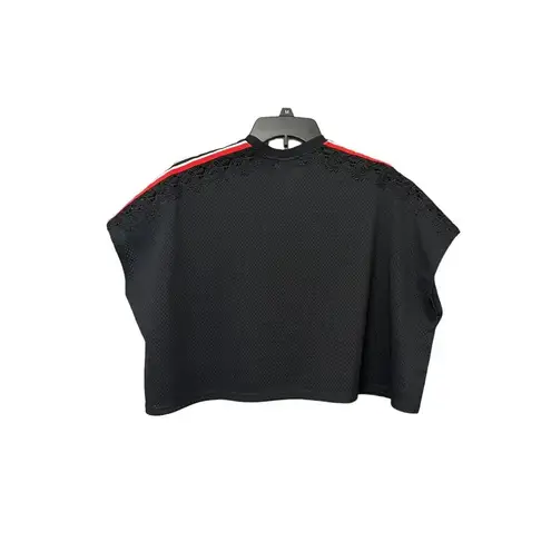 The Kooples COTTON CONTRASTING BAND LOOSE BLACK T SHIRT Size small