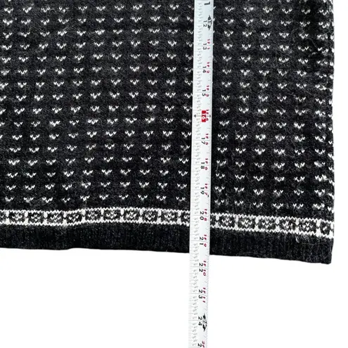 Christina Nordic Fair Isle Christmas Wool Knit Gray Sweater Size M Holiday Size M