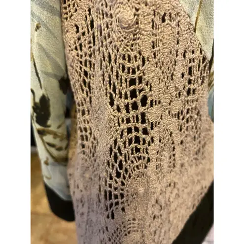 VINTAGE SPENCER ALEXIS KIMONO STYLE JACKET SIZE XL Black