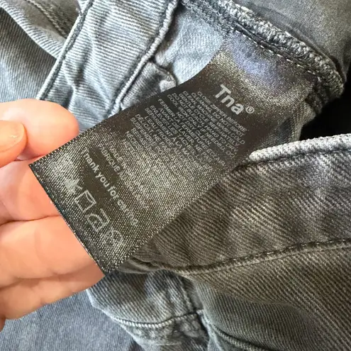 Aritzia TNA Grey Denim Jeans Wide Leg Size 6
