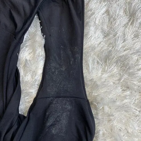 Isabella Rose NWOT 1 Pc Swimsuit Keyhole Front Rainbow Smocking Sz Small Black