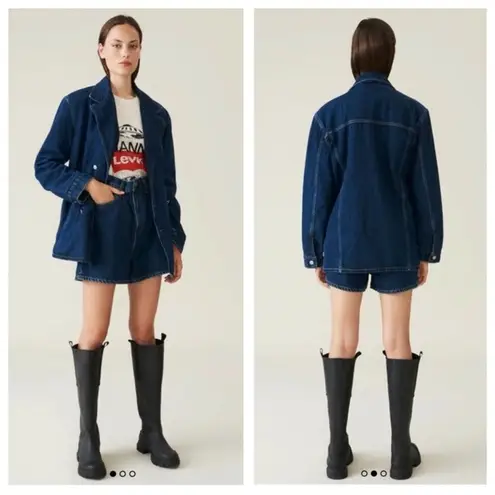 Ganni x Levi’s Double-Breasted Oversized Denim Jacket - Size S