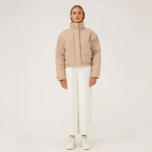 The Fifth Label Remake Puffer Tan Cropped Jacket Boxy XS