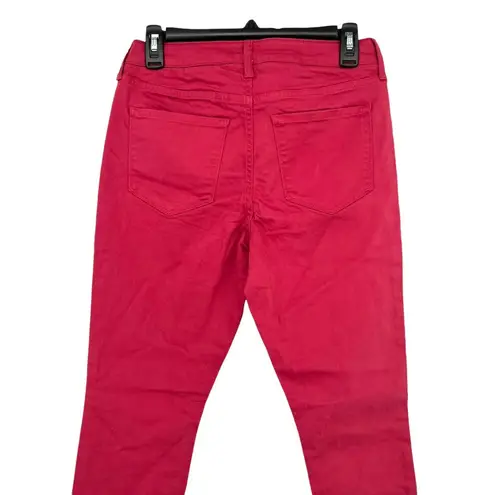 Market & Spruce Flat Front Slim Mid Rise Pants Dark Salmon Pink Size 10 NWT