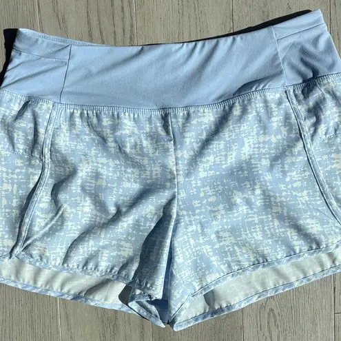 RBX Medium Blue White Activewear Summer Shorts 4” Inseam