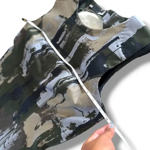 Love moschino Black Olive Gray Abstract Bodycon Dress - Size 12