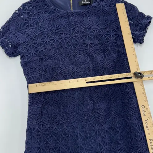 Lulus Dress Womens X Small Blue Lace Mini Love You For‎ Eternity Shift Flirty Size XS