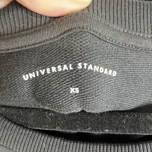 Universal Standard Misa Tie Sweatshirt Dress Crew Neck Black Size XS