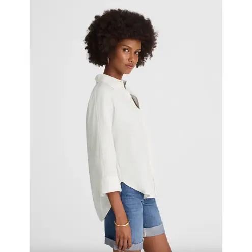 Madewell  Cotton Double Gauze Oversized Shirt Button Up White Relaxed XL NWT