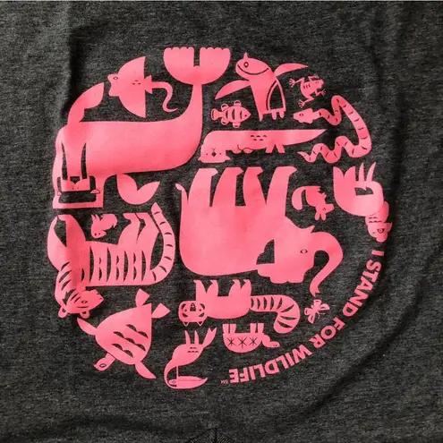 Gildan  Soft Cotton Washington DC Zoo Logo Print Gray Tee Women’s Size M NWOT