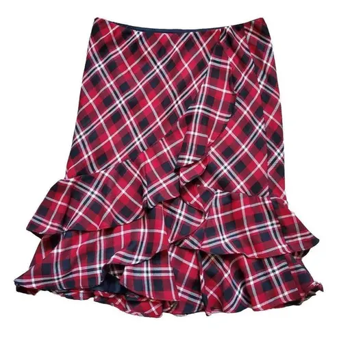 Polo Ralph Lauren Women Medium Black Red Buffalo Plaid A