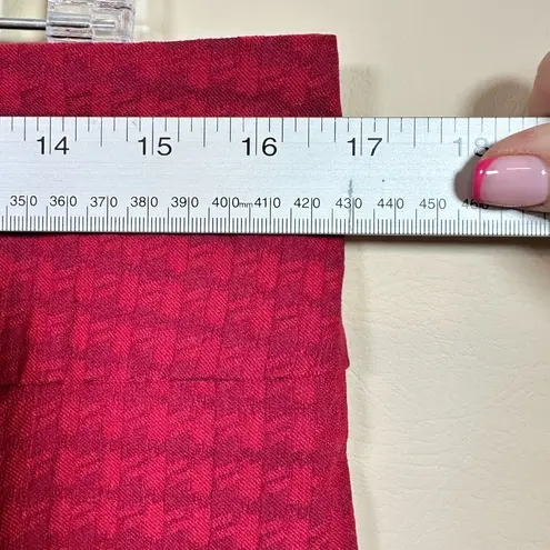 Margaret M Houndstooth Pencil Skirt Career Office Plum Size XLP Purple