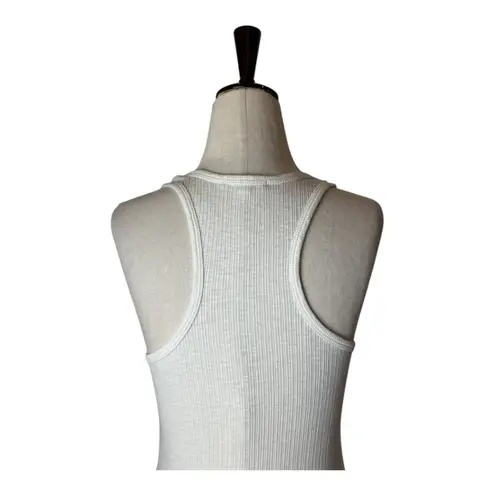 Sundry Tank Top Women XS White Ribbed Sleeveless Racerback Top Athletic Yoga