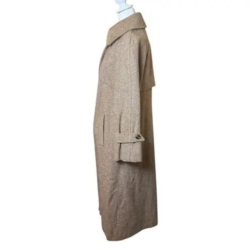 70s Vintage Stone Brown Tweed Cape Style Trench Coat Womens Small/Medium USA Size undefined