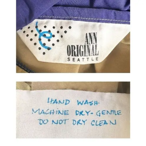 VTG Ann Original Seattle Hooded Rain Jacket Sz XXXL? Hand Painted Art to…