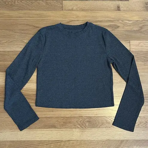 None Ribbed Scoop Neck Top - Size UNKNOWN