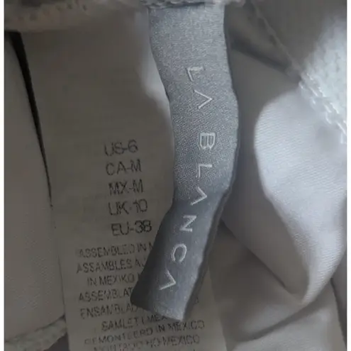 La Blanca Floral Ruffle Off-Shoulder Lace-Up One-Piece Swimsuit US 6