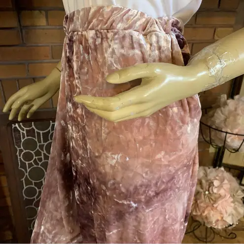 RAINBOW PINK & DARK PINK CRUSHED VELOUR JOGGER PANTS (1X)