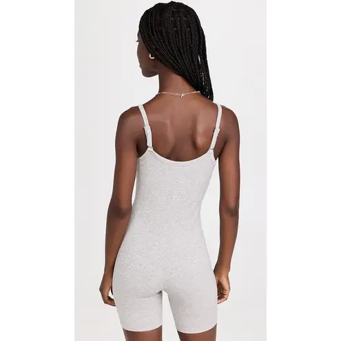 ALO Seamless Ribbed Mellow Onesie Romper Athletic Heather Grey Mellow Large Gray