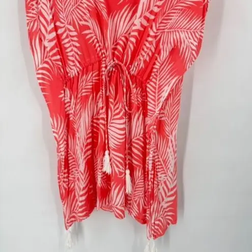 Cleobella Dreamy Sunset Palm Print Bright Pink CoverUp One Size Medium Large