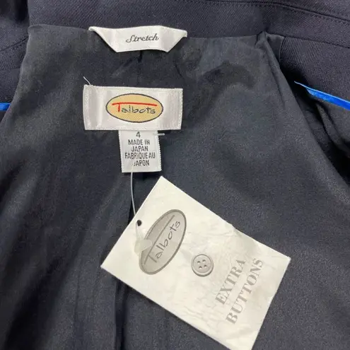 Talbots Vintage Y2K  Suit Jacket Womens 4 Blue Interview Work Career Professional