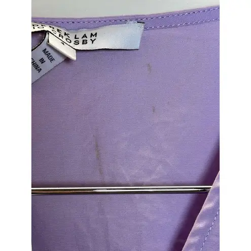 Derek Lam 10 Crosby OONA V-NECK RUFFLE BLOUSE IN LIGHT PURPLE Size 4