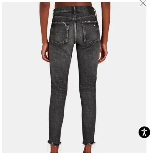 MOUSSY VINTAGE Checotah Jeans size 27 Skinny Faded Black Raw Hem