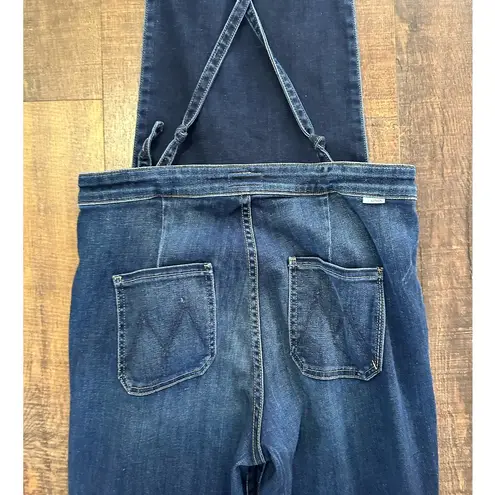 Mother The Swooner Weekender Flared Overalls Size 28 Blue