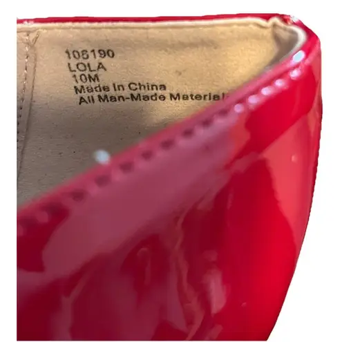 Limelight Womens Lola Chunky Platform Sandal High Heels Patent Red Dress Shoe 10