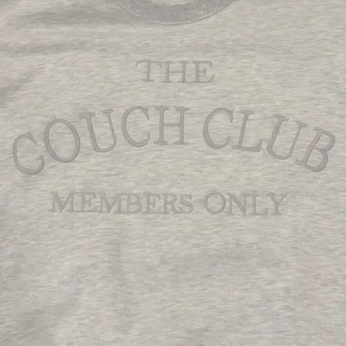 New The Couch Club Members Only Sweatshirt Small Gray Crewneck Comfy Cozy Gift