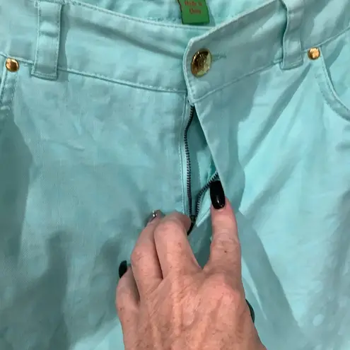 Island Republic Women's High Rise Jeans in Aqua Green Size 10