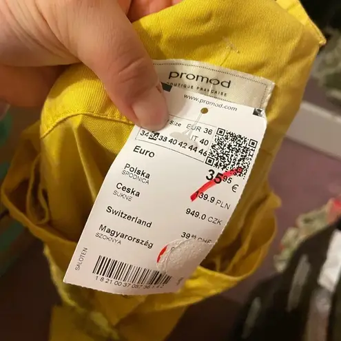 NWT PROMOD YELLOW SUSPENDER MAXI SKIRT Size 4