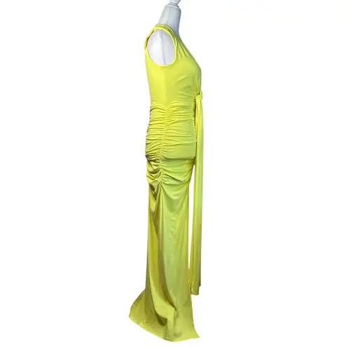 Susana Monaco Tie Front Gathered Dress in Glow X-Small New Womens Maxi