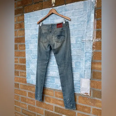 R13 Distressed Washed Paint Splatter jeans size 27