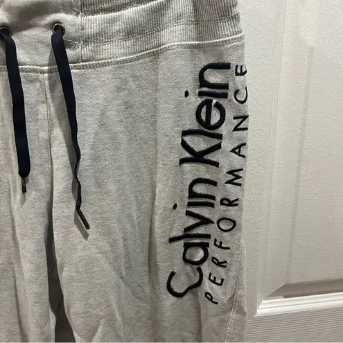 calvin klein performance gray wide leg sweatpants Size M