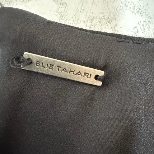 Elie Tahari Women's Nadia Sheath Dress Size 8 Blue Watercolor Black