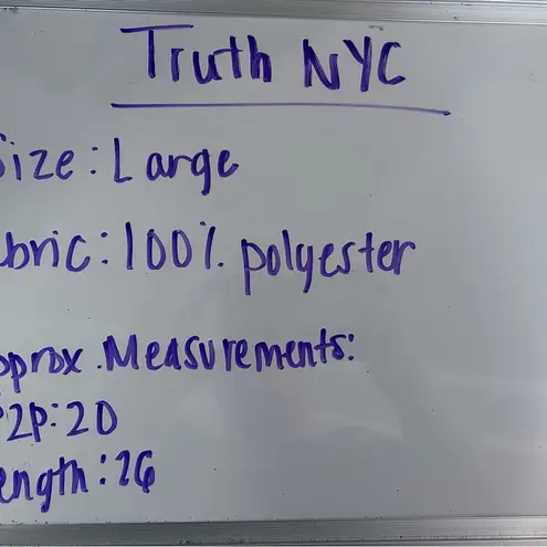 Truth NYC  EUC semi sheer star blouse with tulip open hem back - Image 8