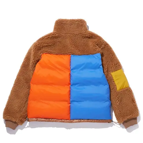 Kule Krispie Colorblock Fleece Jacket Chestnut Brown/Multi Poly Orange Blue Med Multiple