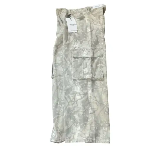 NWT Women’s Cargo Wide Leg Pants Beige Utility Streetwear Festival Y2K Size 7 Tan