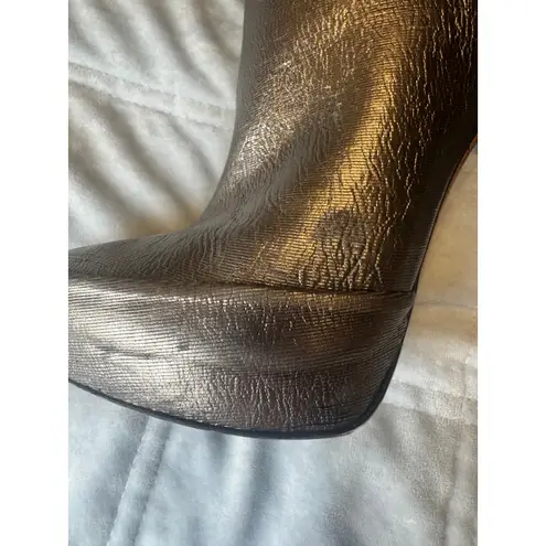 Stuart Weitzman  Metallic Bronze Knee High Stiletto Platform Boots Size 37 6.5 thumbnail 4