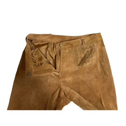 Willi Smith Vintage Women's Pants Beige Leather size 10 western 70's lattice