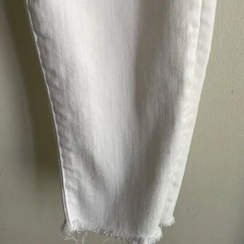 Mother Looker Ankle Fray Jeans Little Miss Innocent White Size 25